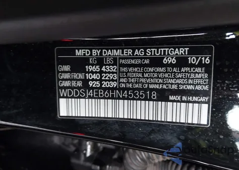 2017 Mercedes-Benz Cla 250 z USA, uszkodzony, nr VIN WDDSJ4EB6HN453518